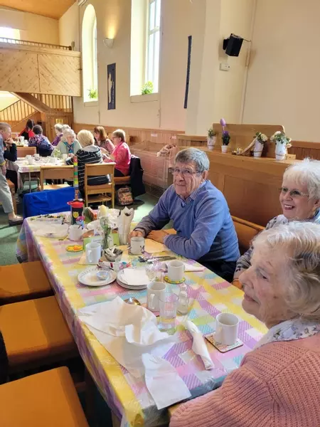 44 joined us for lunch after our Easter Egg Hunt